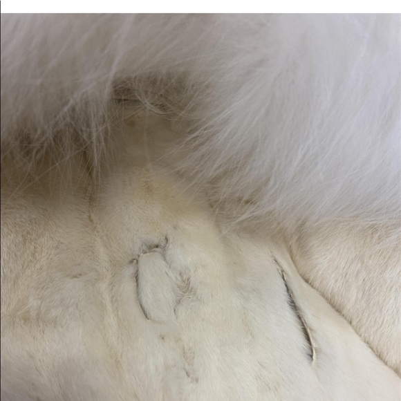 Vintage 1920s Ziegfeld Follies Flapper White Ermine Fur and Fox Collar Coat - Picture 7 of 12